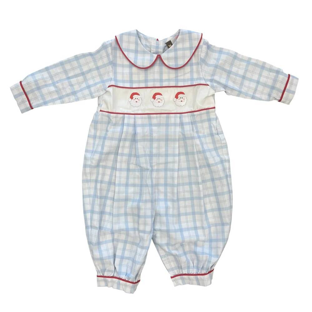 NEW BANANA SPLIT kid's santa longall in powder blue